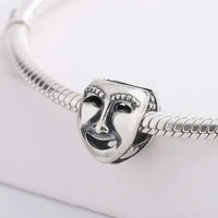 fashion design 925 sterling silver smile mask pendant charm bracelet diy jewelry making for pandora christmas present