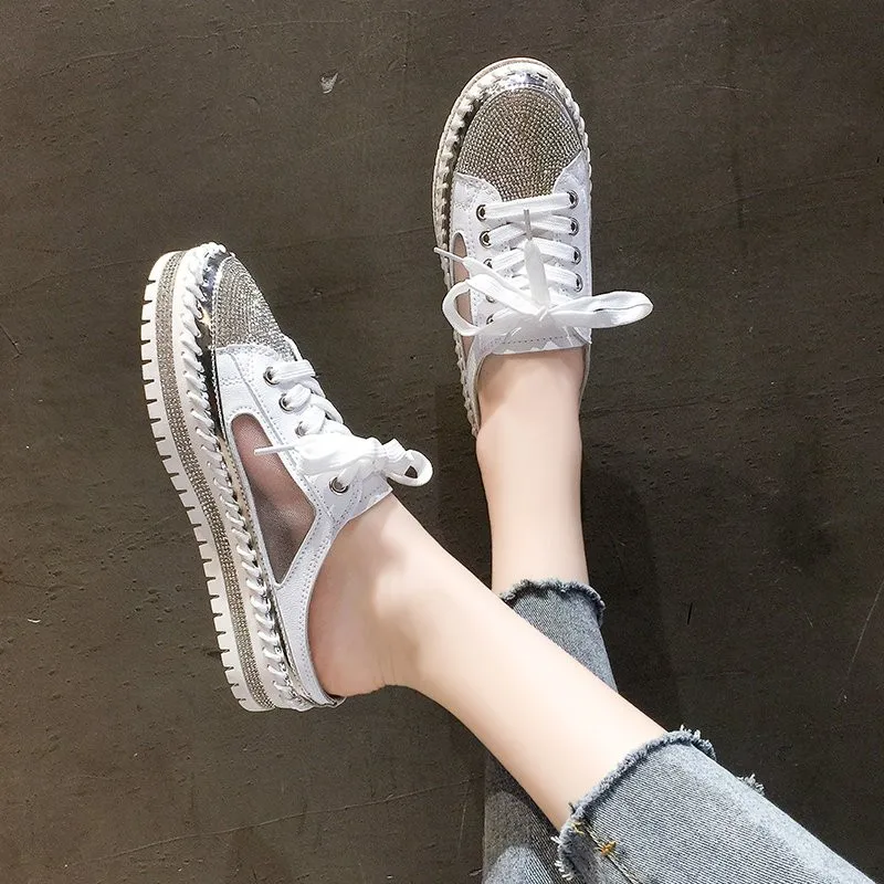 

2021 Summer Luxury Flash Sandy Lady Slippers Women Bright Female Shoes Outside Female Slippers Slides Shoes Woman