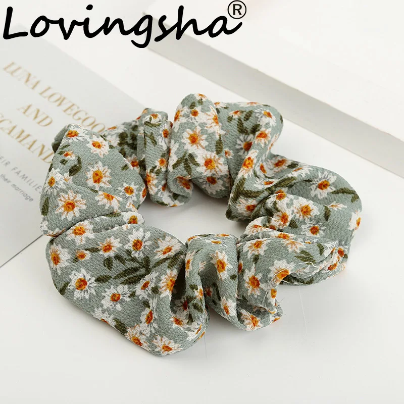 Цветочные аксессуары для волос LOVINGSHA женщин Брендовая женская резинка девушек
