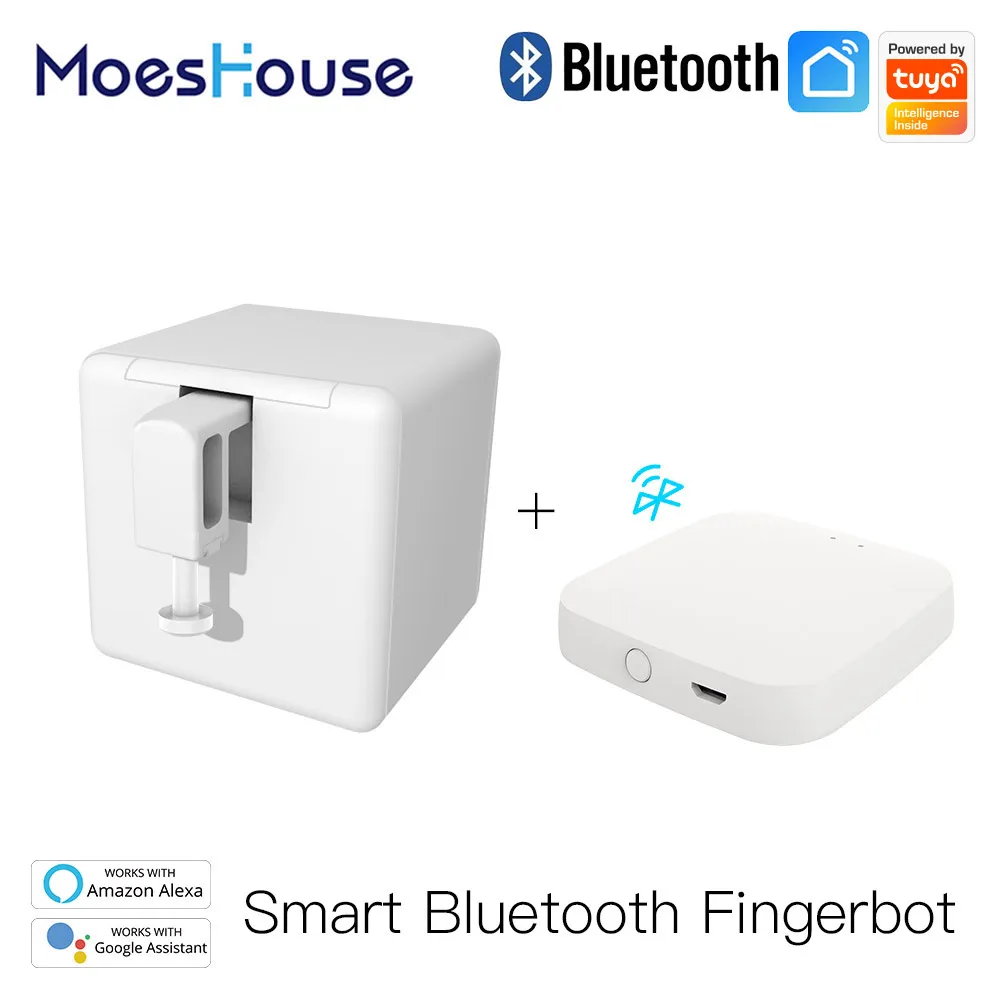 MoesHouse Tuya Smart Bluetooth Fingerbot Switch Bot Button Pusher Smart Life App Voice Control via Alexa, Google Assistant