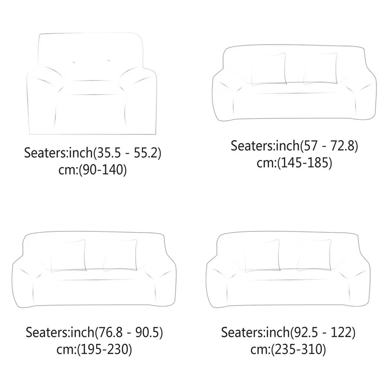 Одноцветный плюшевый утолщенный эластичный чехол для дивана Универсальный