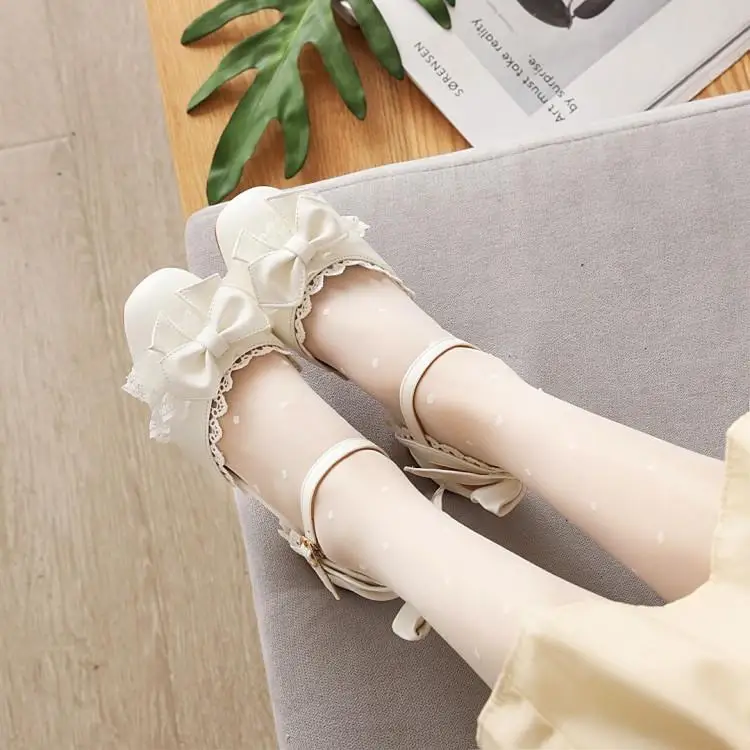 

Female Sandal High Heels Fashion Womens Shoes 2021 Med Girls High-heeled Luxury Clear Summer Beige Bow Comfort Block Closed