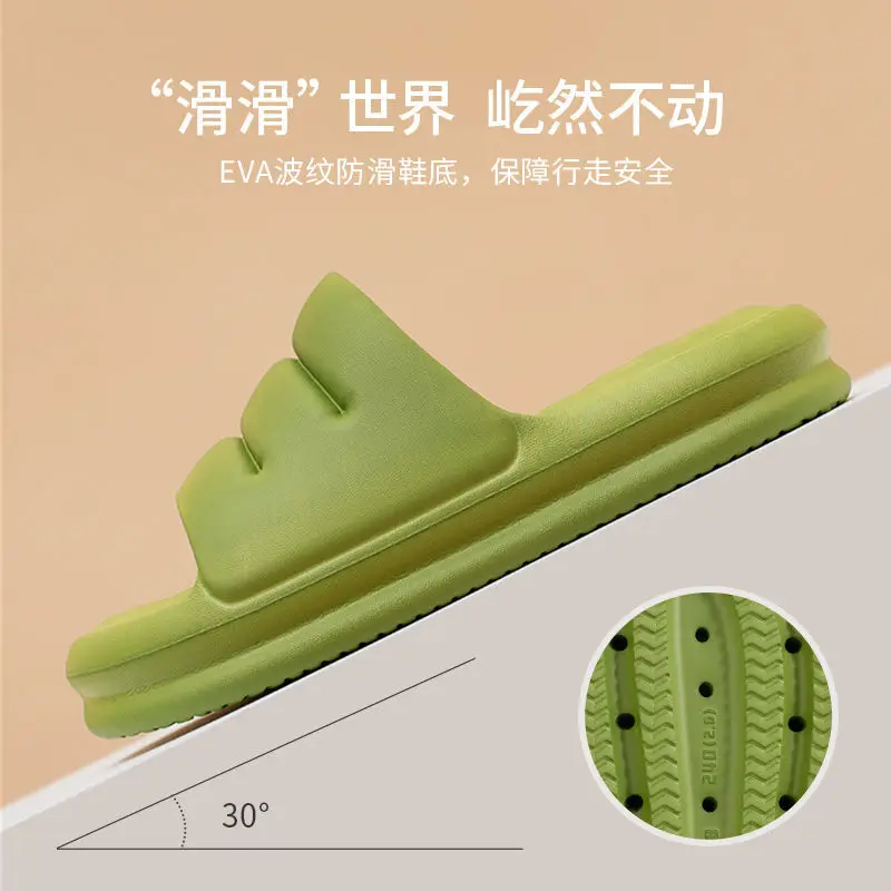 

2021 Mute EVA Sofa Slides Women Thick Sole Soft Indoor Slippers Women Anti-slip Sandals Men Summer Platform Women Shoes Bath