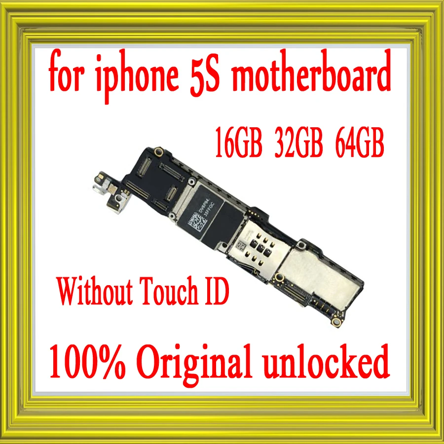 Высокое качество 100% оригинал материнская плата для iphone 5S Бесплатная iCloud с/без