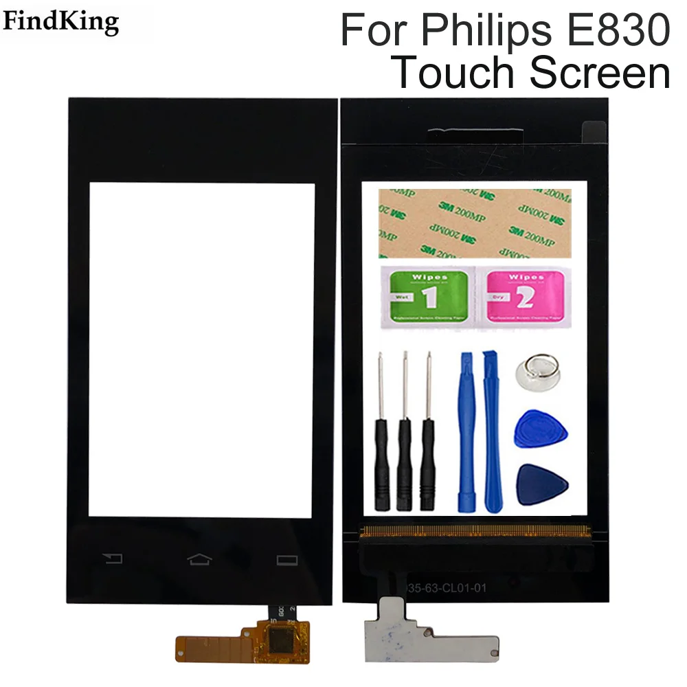 

4,0 ''сенсорный экран Экран для Philips E830 сенсорный Экран планшета Сенсор запасная Передняя стеклянная панель Запчасти стеклянная панель с сенс...