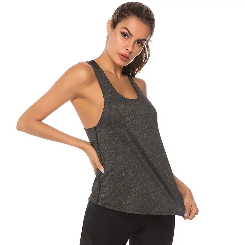 Women 2-in-1 Tank with Bra Loose Fit Gym Top Workout Tops Yoga Womens TopsYoga T-Shirt Quick Dry Vest | Спорт и развлечения