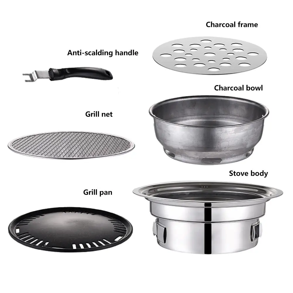 Корейские пекарские подносы для пикника 6 шт. портативная гриля на открытом