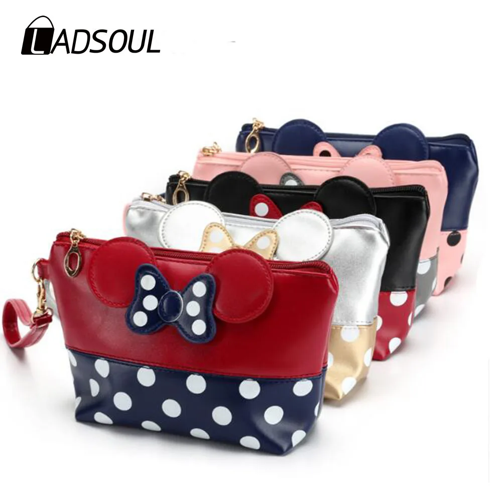 LADSOUL хит продаж дорожная сумка чехол для макияжа с бантом из мультфильма женская