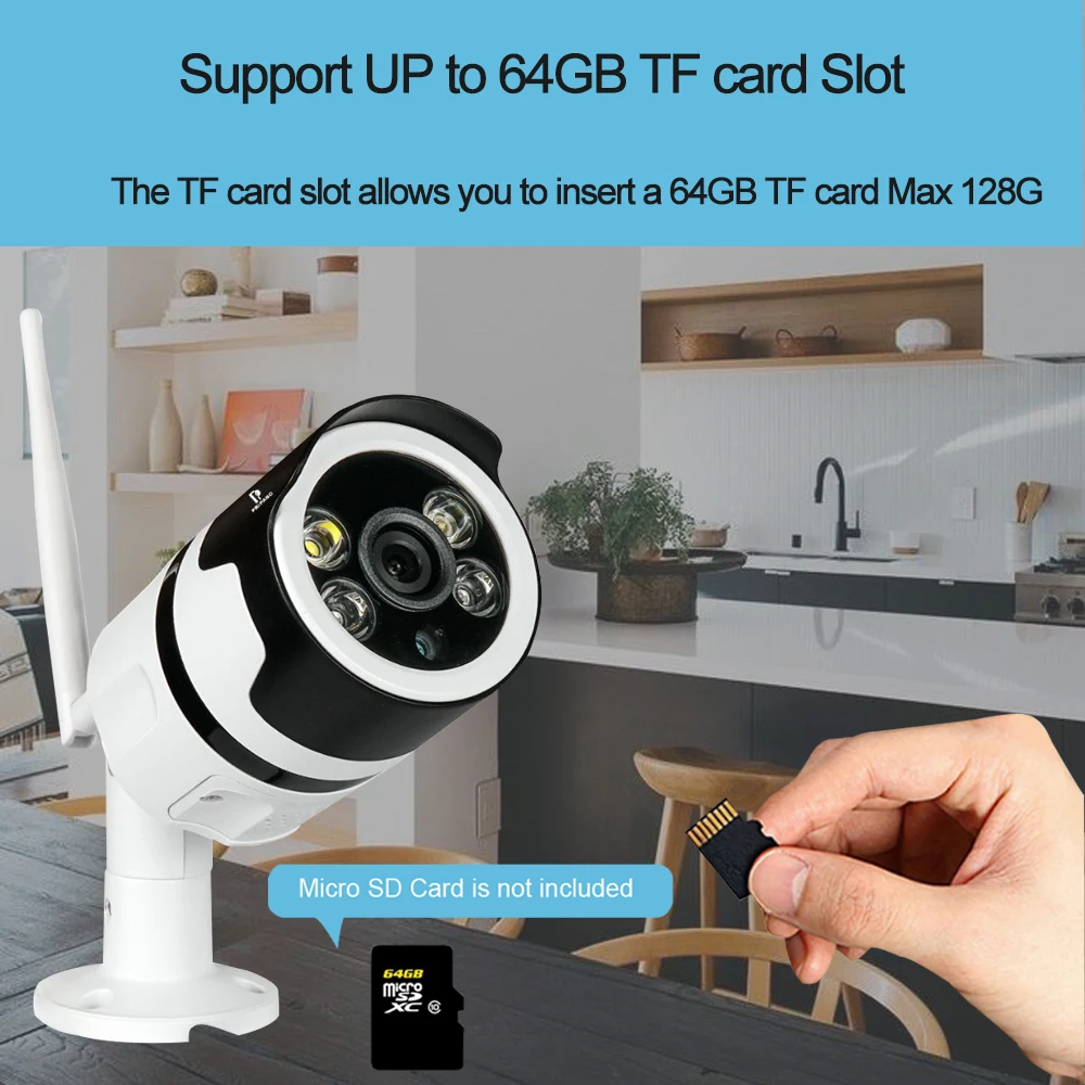 Pripaso 1080P Cam Cloud Storage уличная Водонепроницаемая умная камера Wifi IP Bullet беспроводная