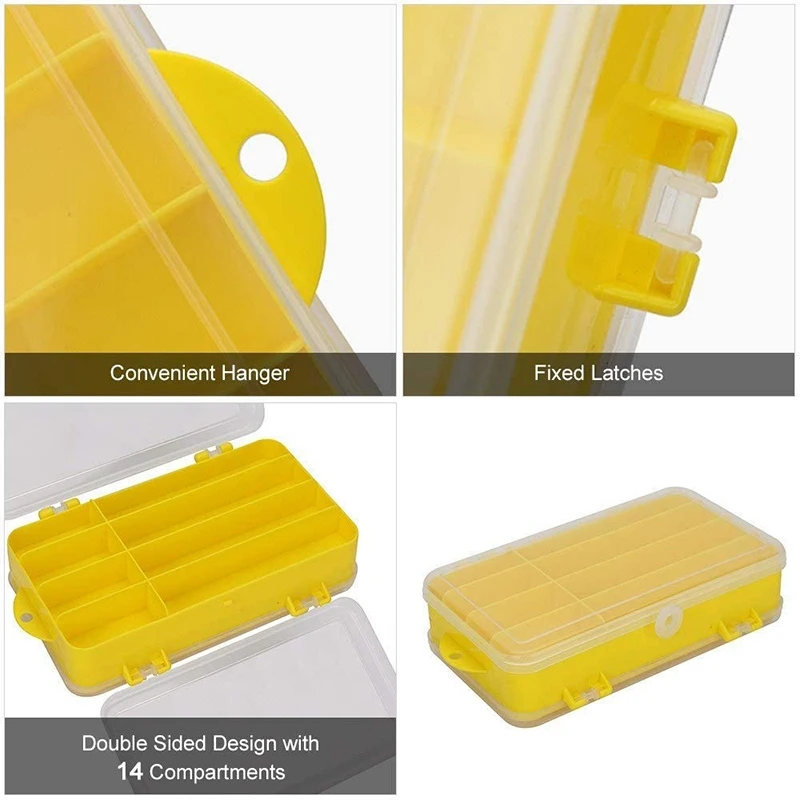 Пластиковая коробка для рыболовной приманки двухстороннее отделение рыболовный