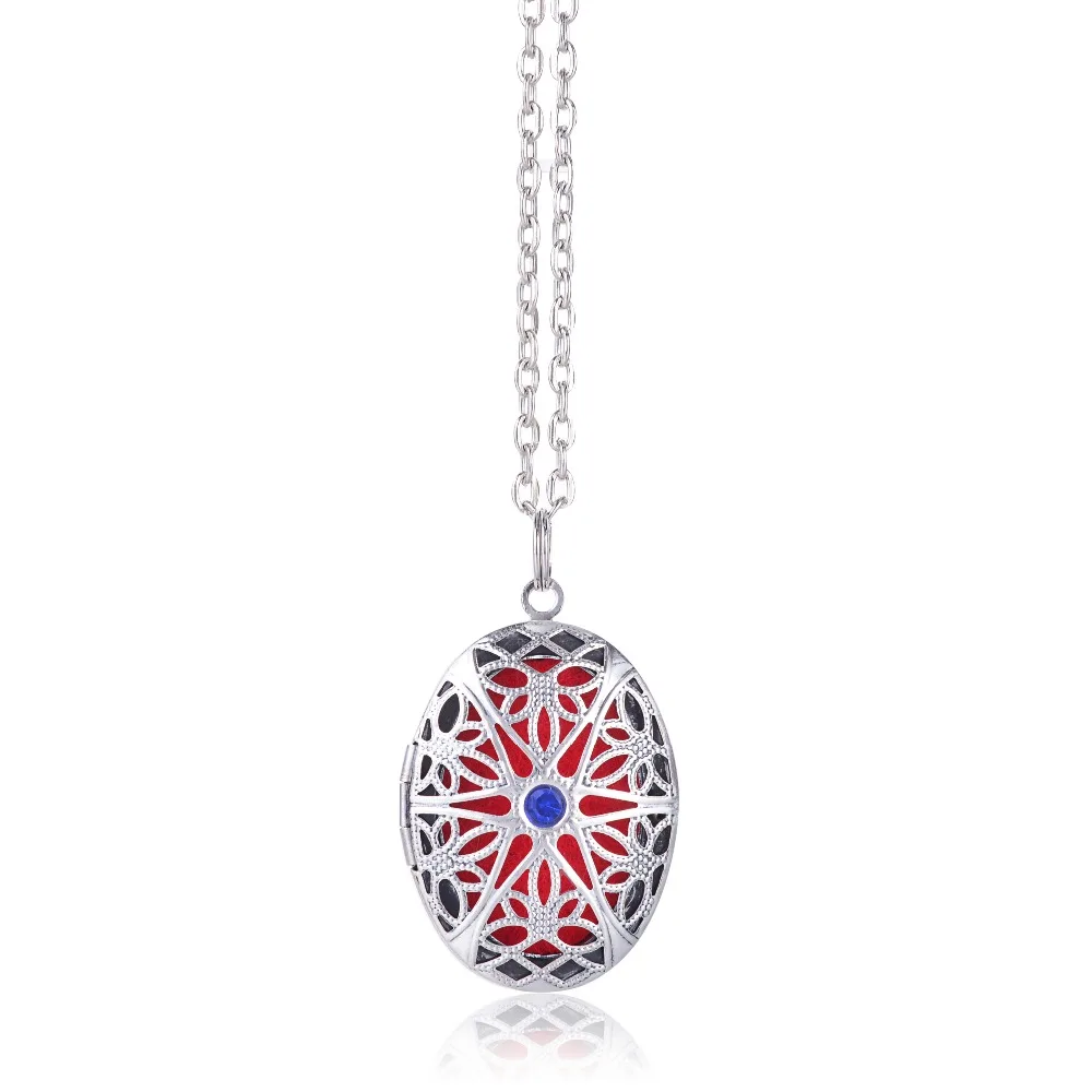 Vintage Antique Silver Plated Pendant Perfume Aromatherapy Diffuser Necklace Locket Essential Oil Boys Necklaces | Украшения и