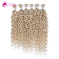 613 blonde hair bundles afro kinky curly hair bundle synthetic hair extension 24 26 28 inch 6 bundles black hair extensions