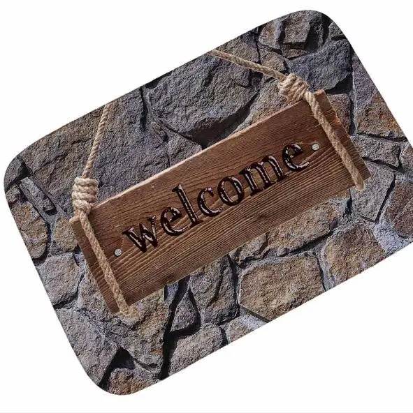 Винтажный рустикальный Подвесной деревянный коврик с веревочным ковриком для