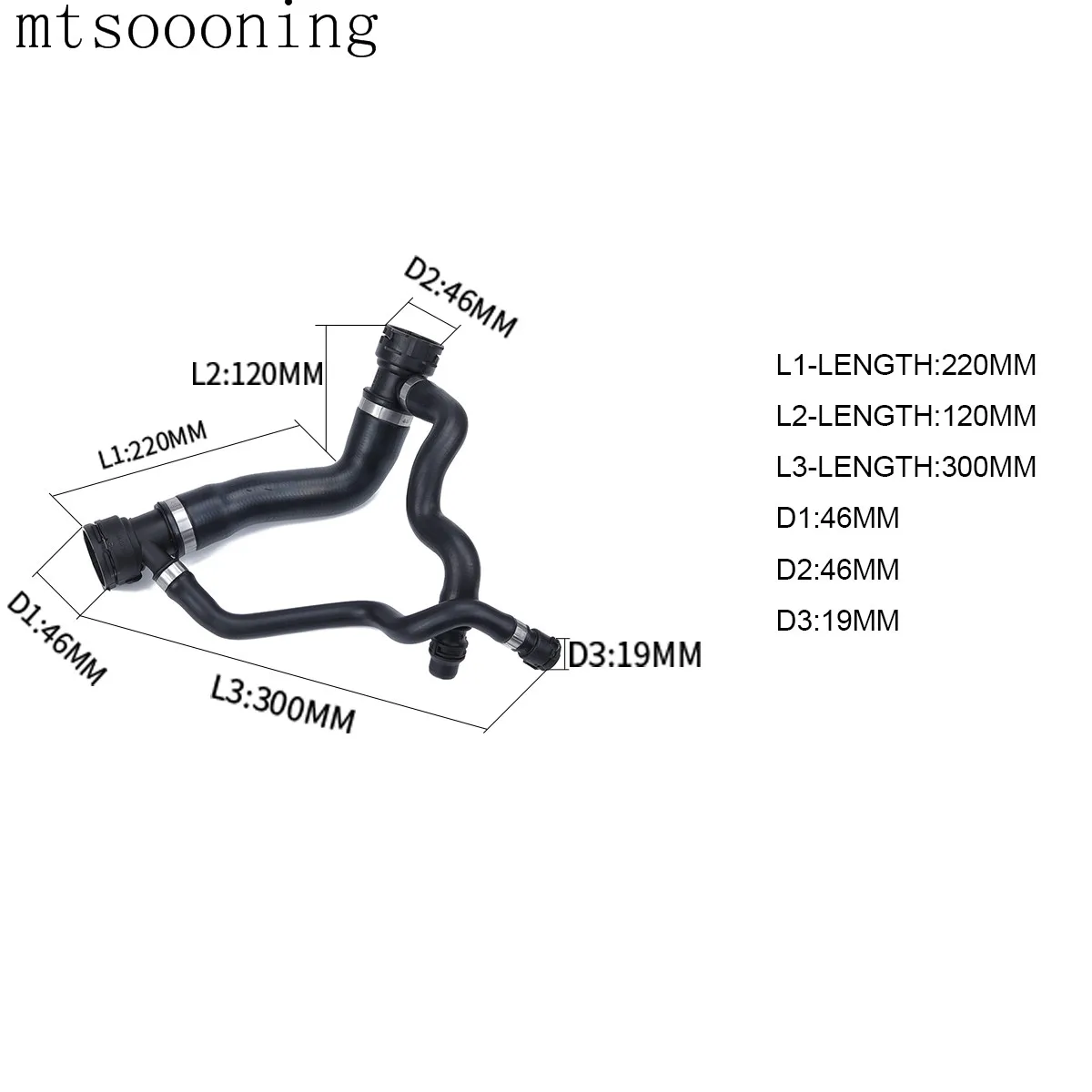 Верхний шланг радиатора охлаждающей жидкости 17127525023 охлаждающий верхний с