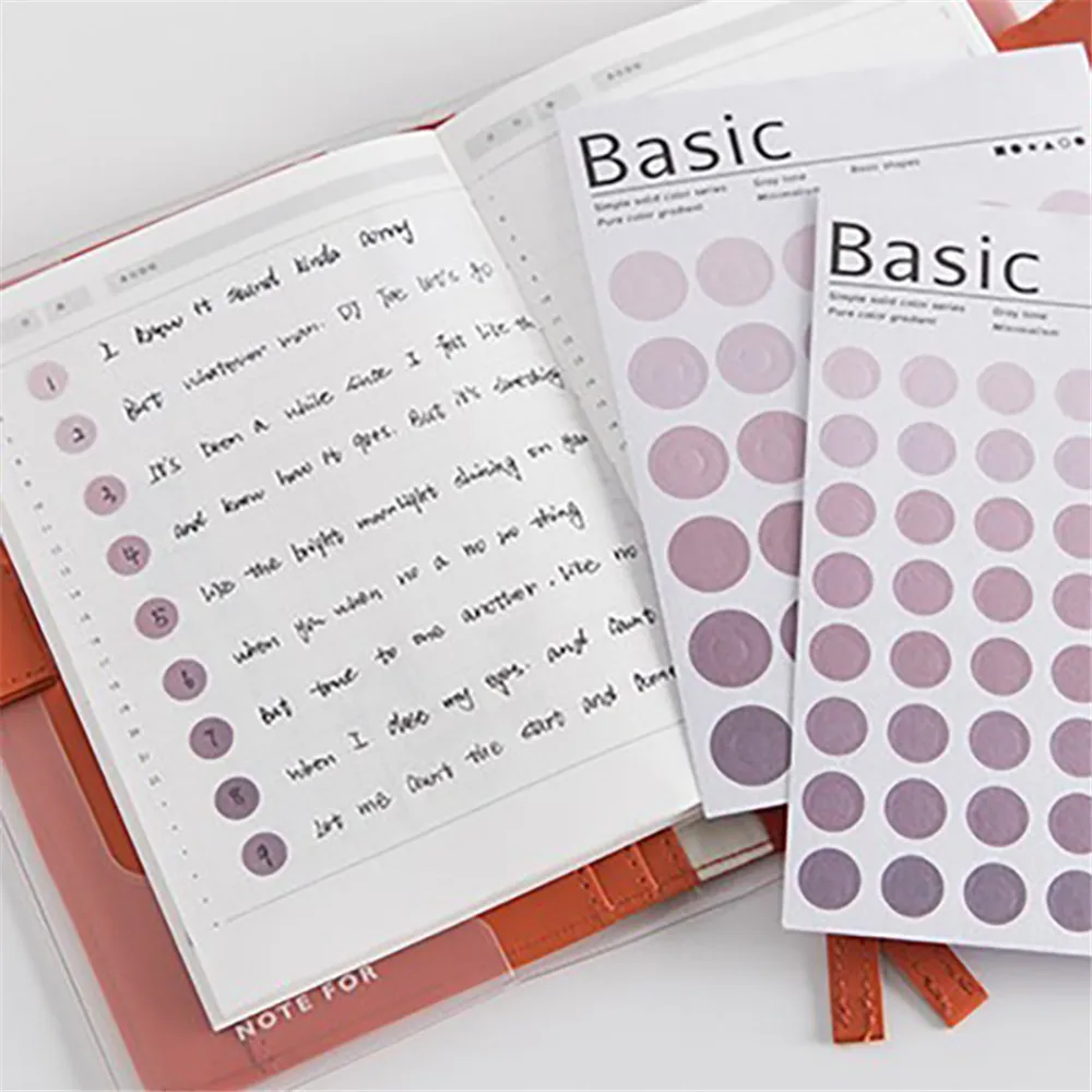 Практичный Одноцветный стикер в горошек календарь Примечания дневник стиле