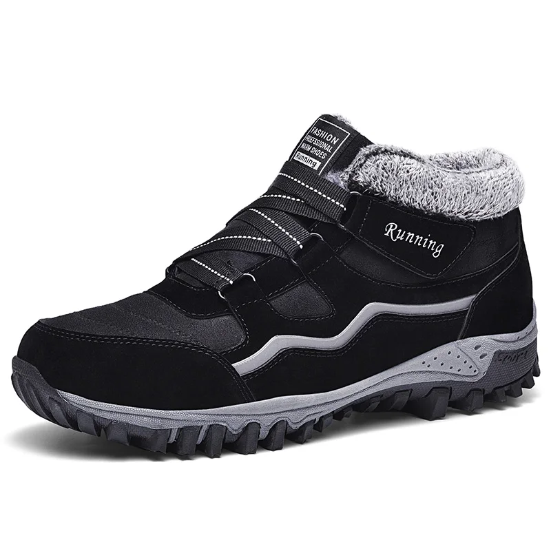

Waterproof Winter Men boots Warm With Fur Snow Boots Men Work safety shoes Women boots Footwear Fashion Rubber Ankle boots