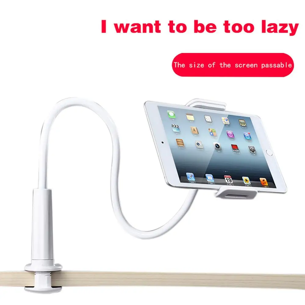 Гибкий держатель для телефона на длинной ножке настольная подставка с зажимом