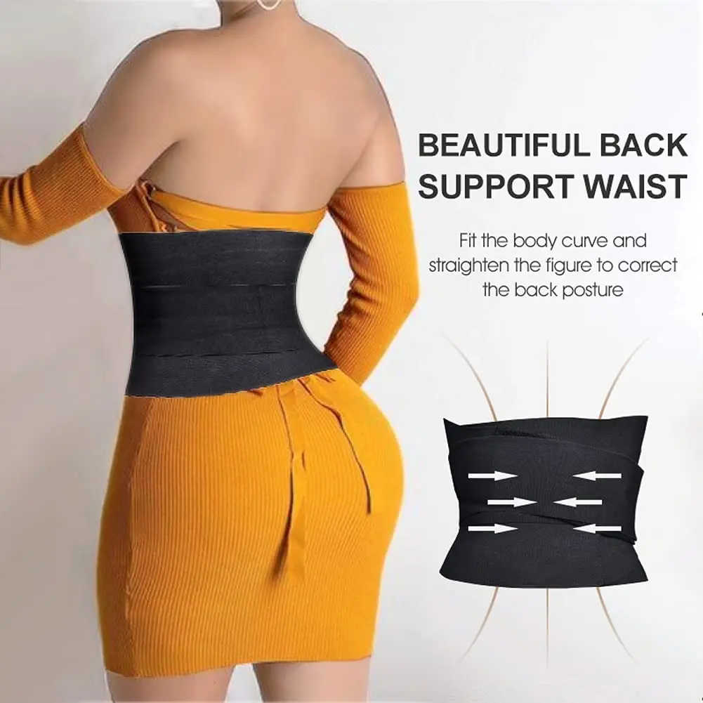 Women Men Snatch Me Up Bandage Wrap Sauna Waist Trainer Shaperwear Belt Tummy Wrap Belt Resistance Bands   Slimming Belt