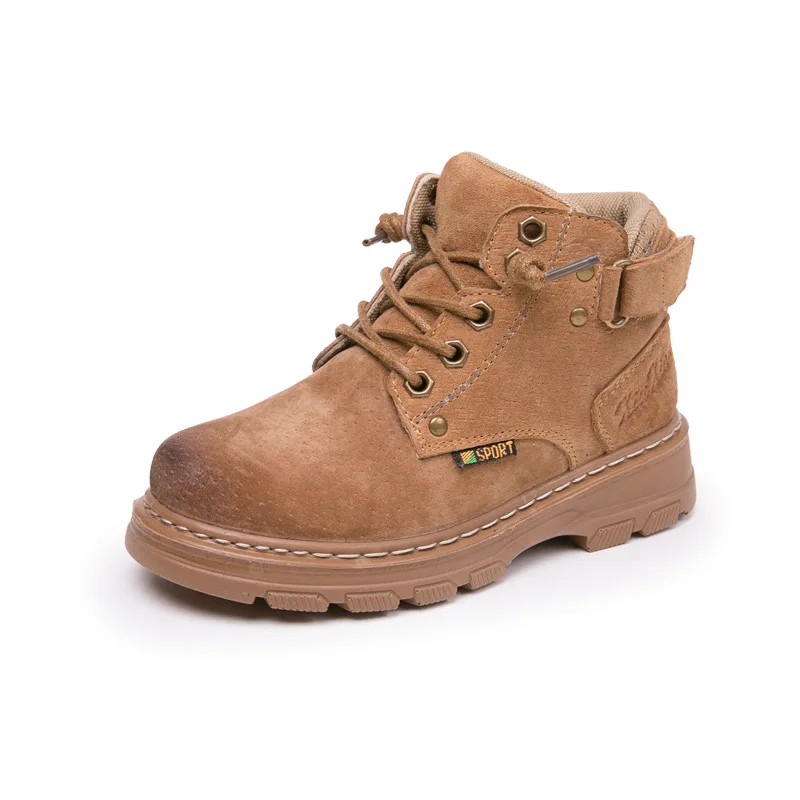 Школьные ботильоны из свиной кожи зимняя обувь унисекс для девочек и мальчиков