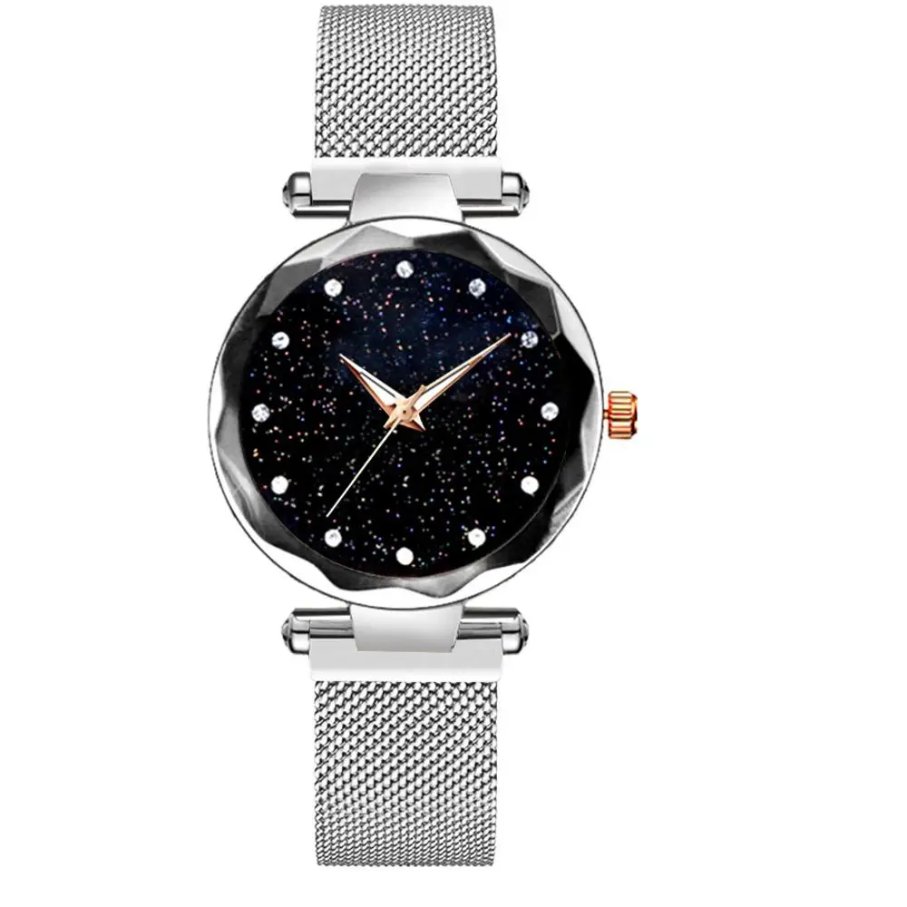 

2020 роскошные часы Звездное небо модные женские часы Стальные магнитные Женские кварцевые наручные часы с бриллиантами часы Montre Femme