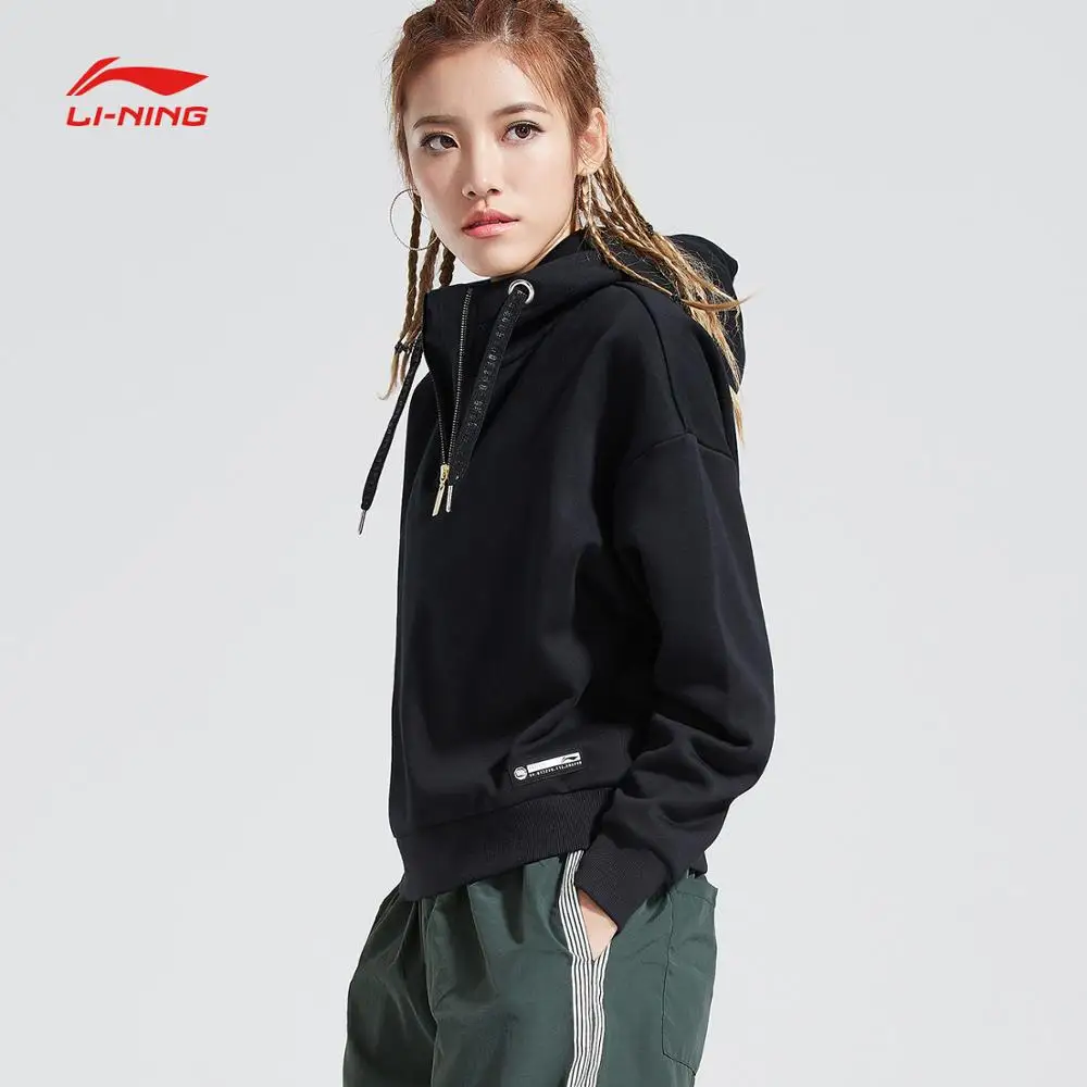 (Распродажа) Li-Ning Женская Толстовка BAD FIVE для баскетбола теплый флис 66% полиэстер