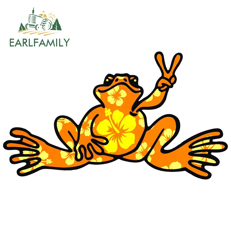EARLFAMILY 13 см x 7 4 Авто наклейки для Мир Логотип лягушка Графика Водонепроницаемый