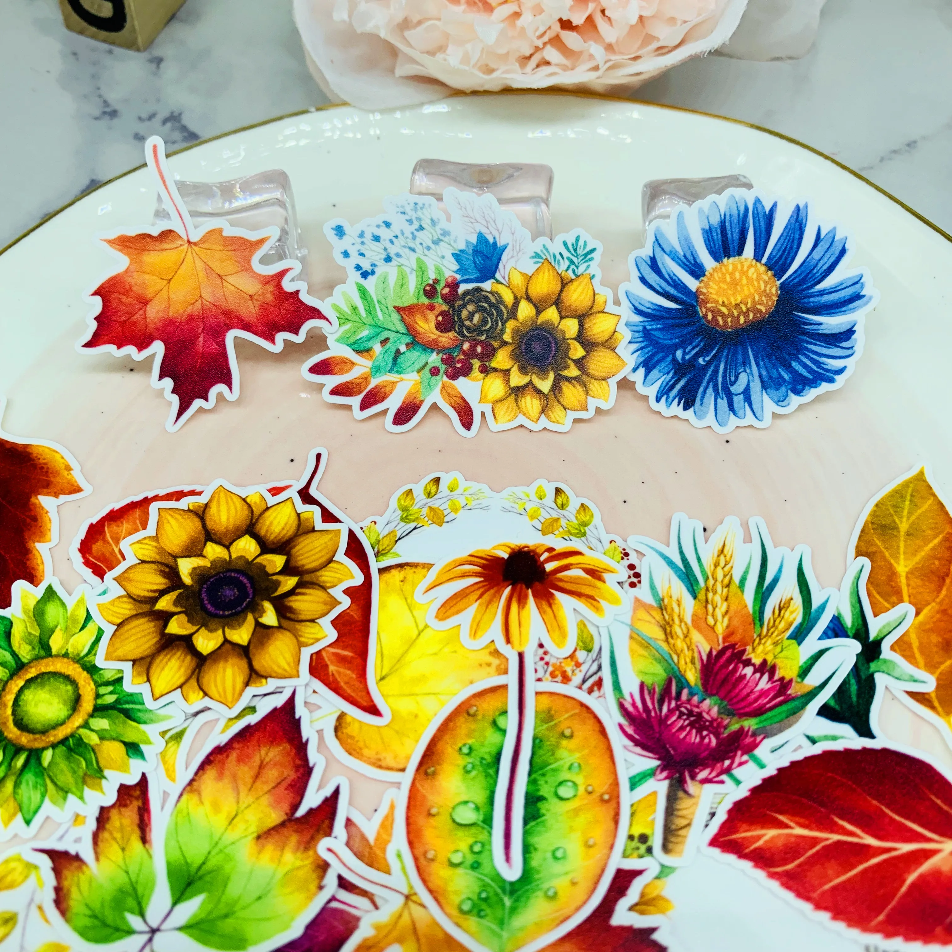 28 шт. осенними листьями Мапл бумажные наклейки ремесла и скрапбукинг детские