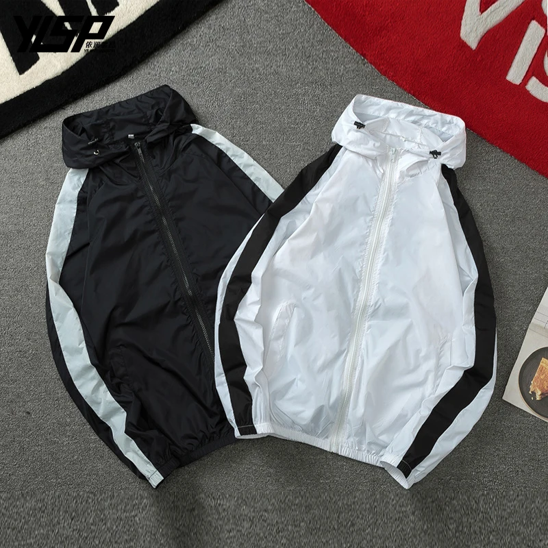 Повседневные Колледж куртка Для мужчин Молодежная тонкая ветровка модная с