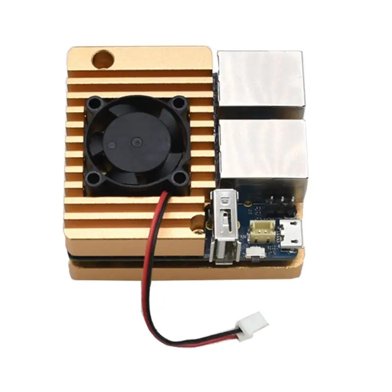 Мини маршрутизатор двойной Ethernet порты Питание плата с чехол для NanoPi R2S Прямая