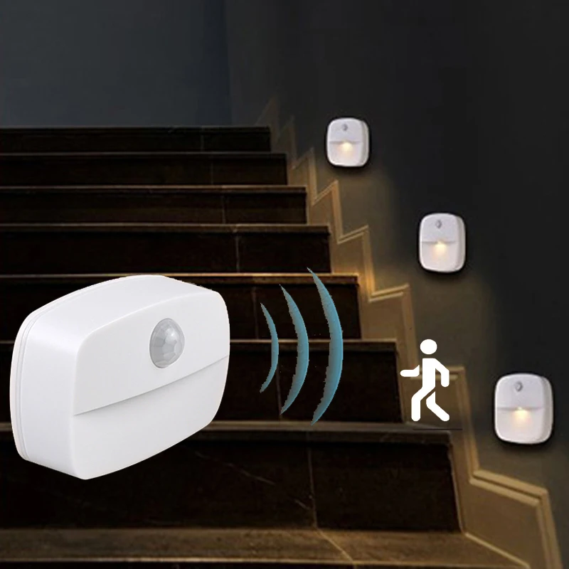 

New Night Lamp With Motion Sensor Warm/White Night Lights For Home As Children's Night Light For Kitchen/ Cabinet/ Wardrobe