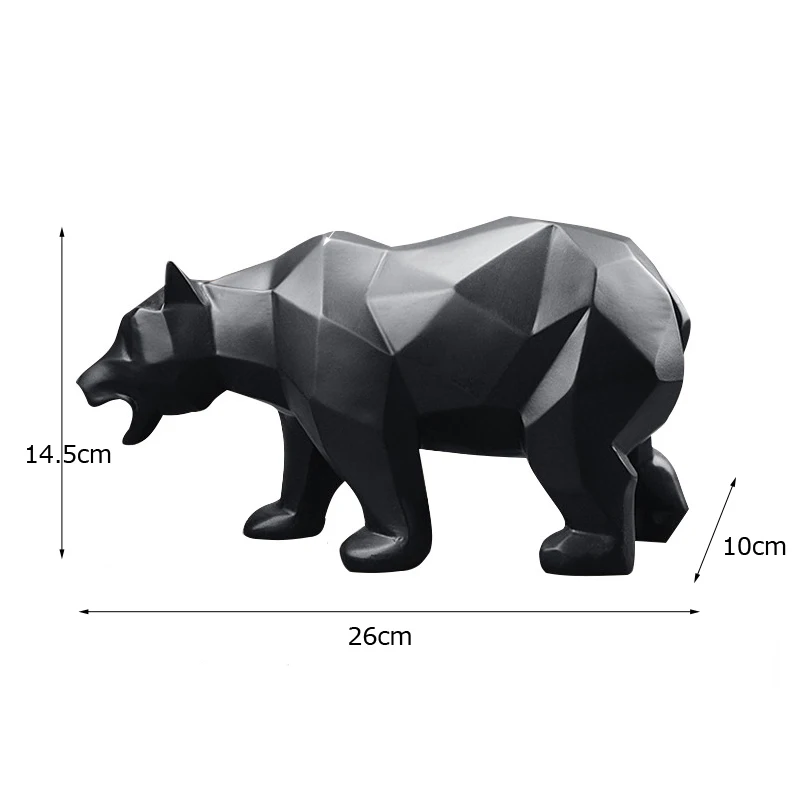 

Modern Geometric Resin Bear Wildlife Animal Sculpture Statue Art Craft Decor Gift Home Decoration Furnishing Accessories
