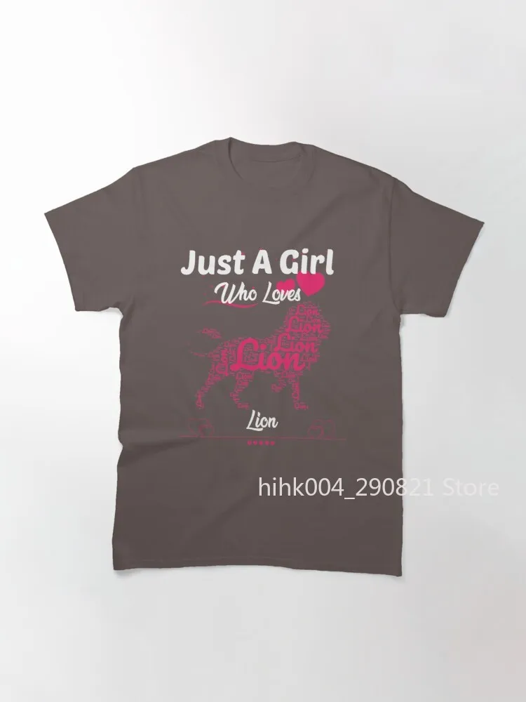 

Классическая футболка для девушек просто девушка, которая любит Лев, сердце льва любит подарки для девушек