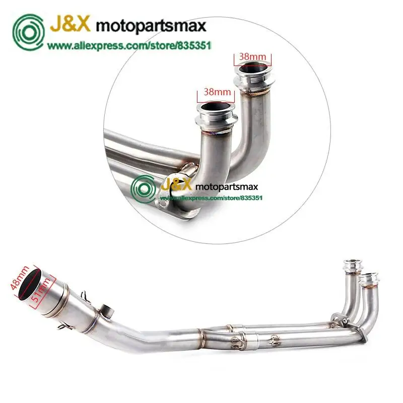 Выхлопной глушитель мотоцикла контактная средняя Соединительная труба полная