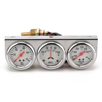 12v universal triple combination instrument oil pressure water temperature and current auto modified mechanical instrument