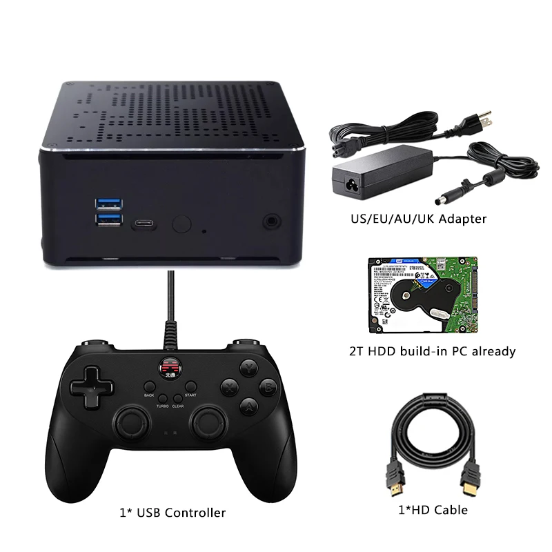 

Kinhank Super Console X PC Box Retro Video Game Console&Mini PC Build in 62000 Games Support For PS1/PS2/DC/N64/Wii 80+ Emulator