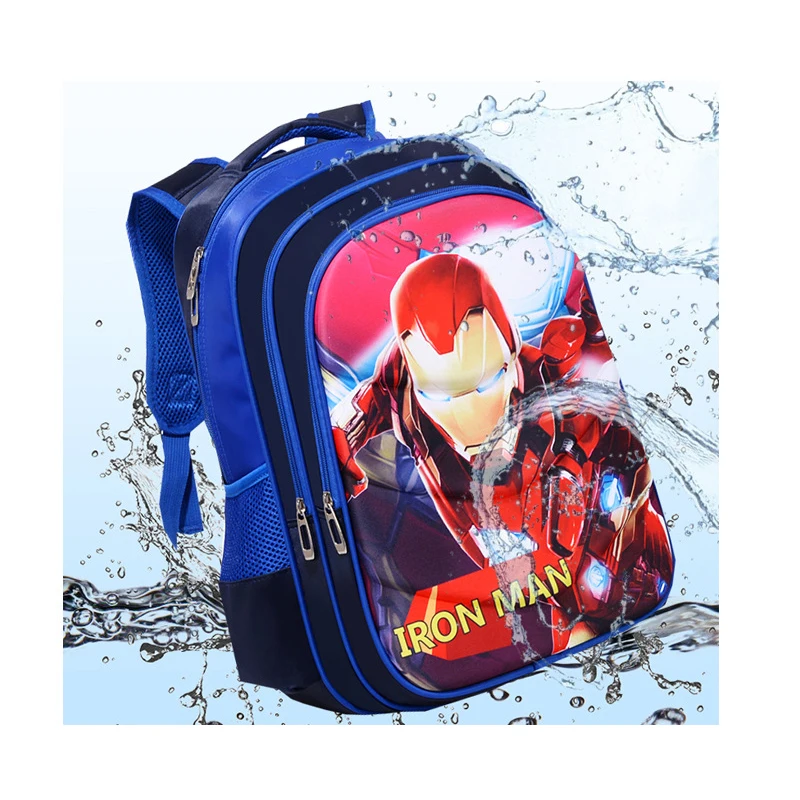 Marvel детская школьная сумка Железный человек американский капитан мультяшная