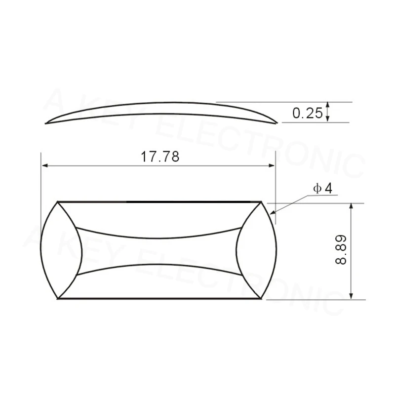 20 шт. KT-010 прямоугольная шрапнель 18*9 металлический купол Сброс переключатель