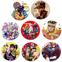 58mm anime jojo s bizarre adventure kujo jotaro brooch pin badge for clothes backpack decoration childrens gift