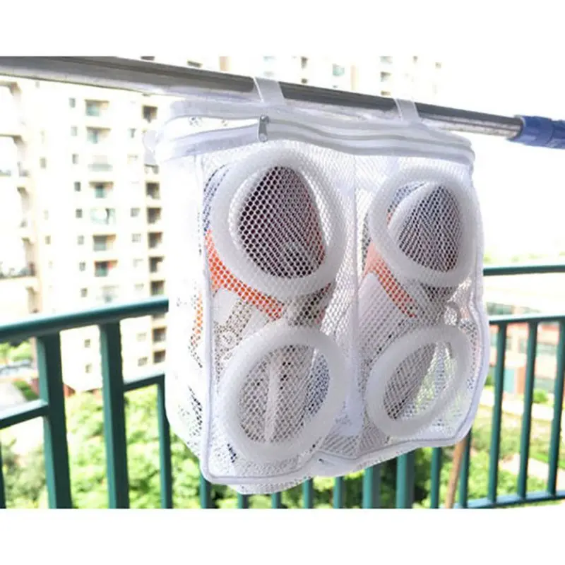 

New Shoes Wash Bags Sneaker Mesh Storage Bag Travel Laundry Bag With Zip For Sneakers Socks Bras Mesh Wash Bag H1 .x x