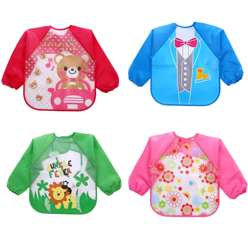 

Feeding Baby Bibs Waterproof Bandana Cute Full Sleeved Bibs for Baby Girl Bib Saliva Boy Burp Cloths Newborn Slabbetjes Things