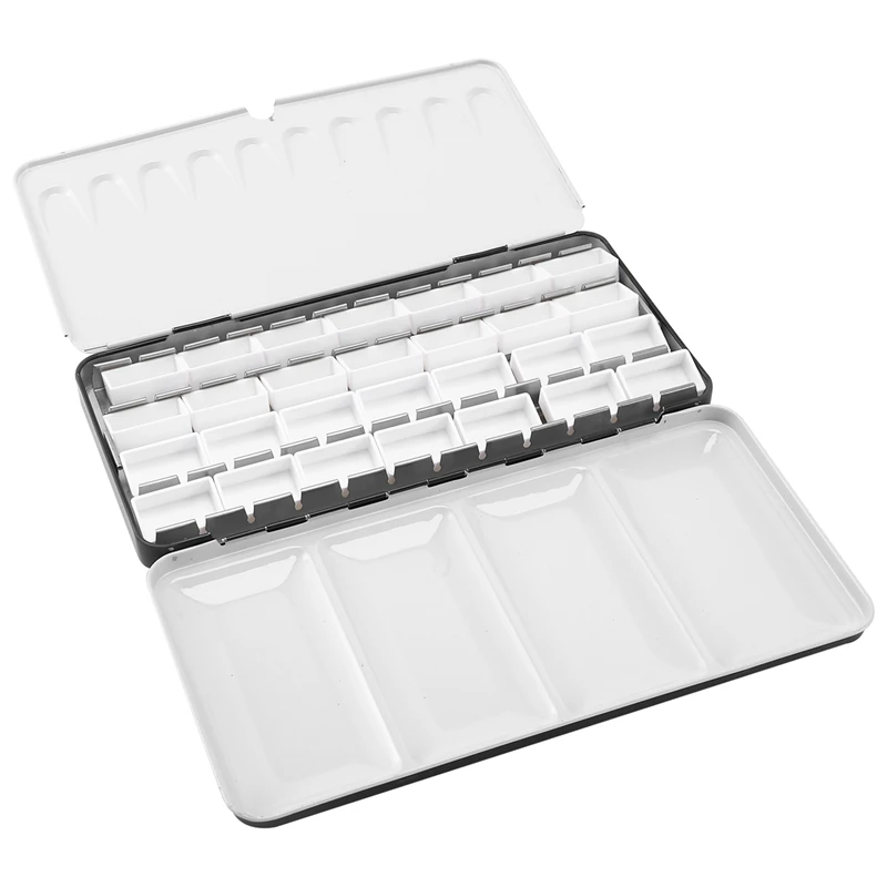 

Full Block Box [Large Size] with 28 Grids Watercolor Paint Tank Box Palette Palette Painting Storage Tray Palette