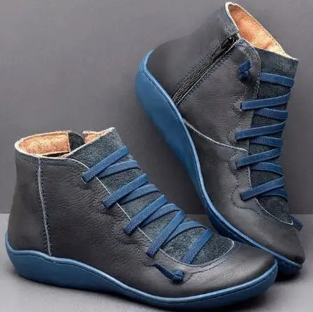 Женские зимние ботинки на меху; botas mujer; женские зимние ботинки; весенние ботильоны из искусственной кожи на плоской подошве; женские короткие ботинки коричневого цвета; Botas