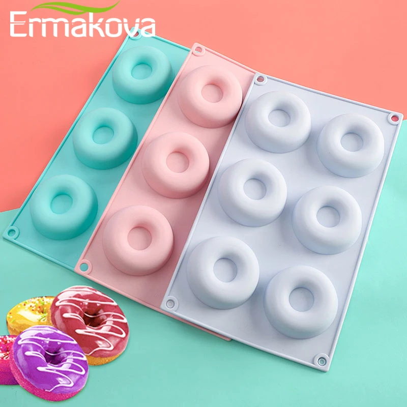 Антипригарная силиконовая форма для пончиков ERMAKOVA печенья и тортов Легкая