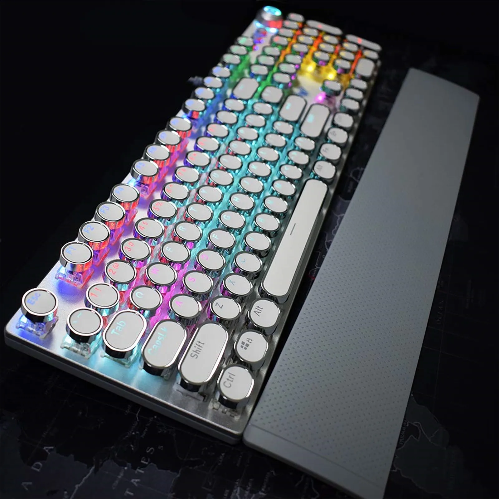 

F2088 104 key retro wired black switch mechanical keyboard anti-ghosting for PC