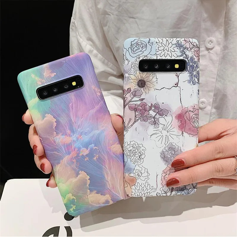 3D рельефный матовый чехол для samsung Galaxy S10 Plus S10e S9 S8 Note 10 9 8 S7 edge + E из поликарбоната с