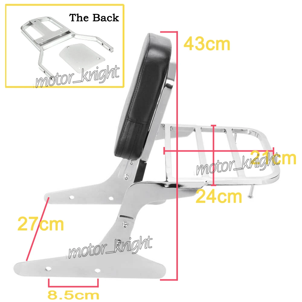Reaer спинкой Sissy Bar + багажная полка для Honda Steed 400 STEED400 VLX400 VT400 1991-97 | Автомобили и