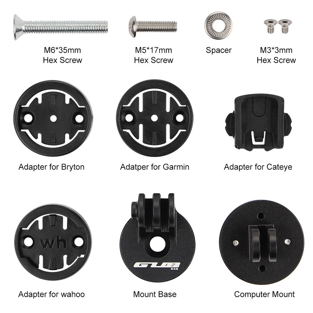 Регулируемый держатель для велосипедной крышки с 4 адаптерами Garmin Bryton Cateye