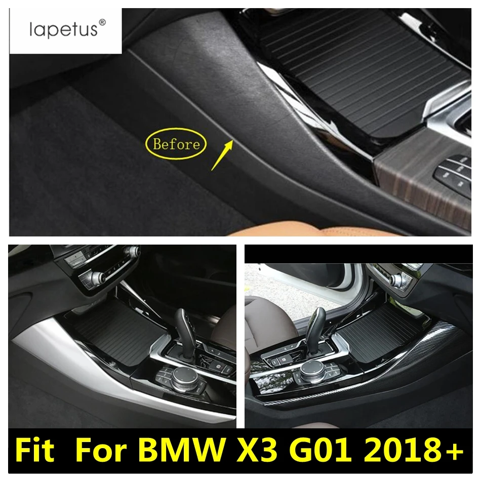 

Lapetus Accessories For BMW X3 G01 2018 - 2023 Middle Inside Stalls Gear Shift Gearshift Box Panel Molding Cover Kit Trim / ABS