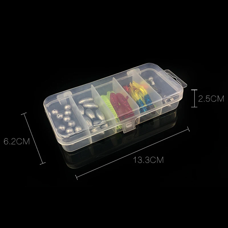 Свинцовая крючком Мягкая приманка набор 37 шт. комбинация мягкий двуххвостый