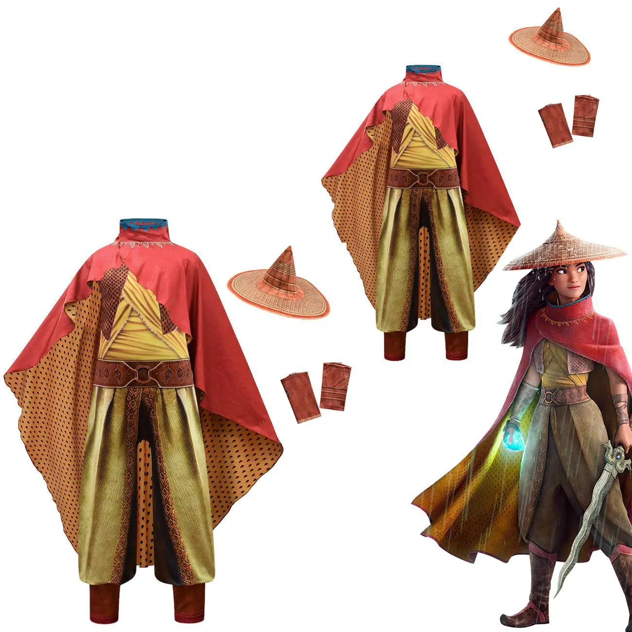 2021 Детский костюм для косплея по мотивам фильма Raya and The Last Dragon на Хэллоуин Легенда